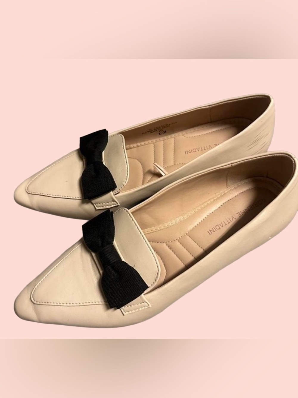 Adrienne Vittadini Pauletta Pointed Toe Bow Loafers Size 8.5